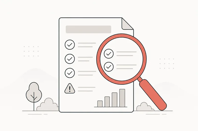Illustration d'un audit informatique : loupe examinant l'architecture d'un système d'information