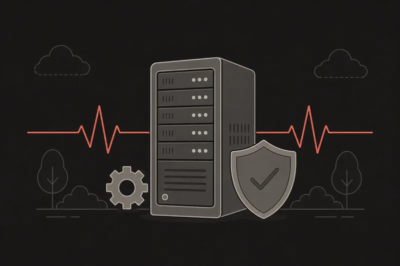 Illustration de la maintenance d'une infrastructure : supervision d'indicateurs et entretien des serveurs