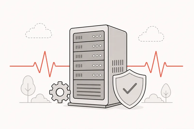 Illustration de la maintenance d'une infrastructure : supervision d'indicateurs et entretien des serveurs